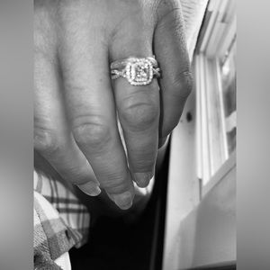 1.75 cttw moissanite diamond ring sterling silver band